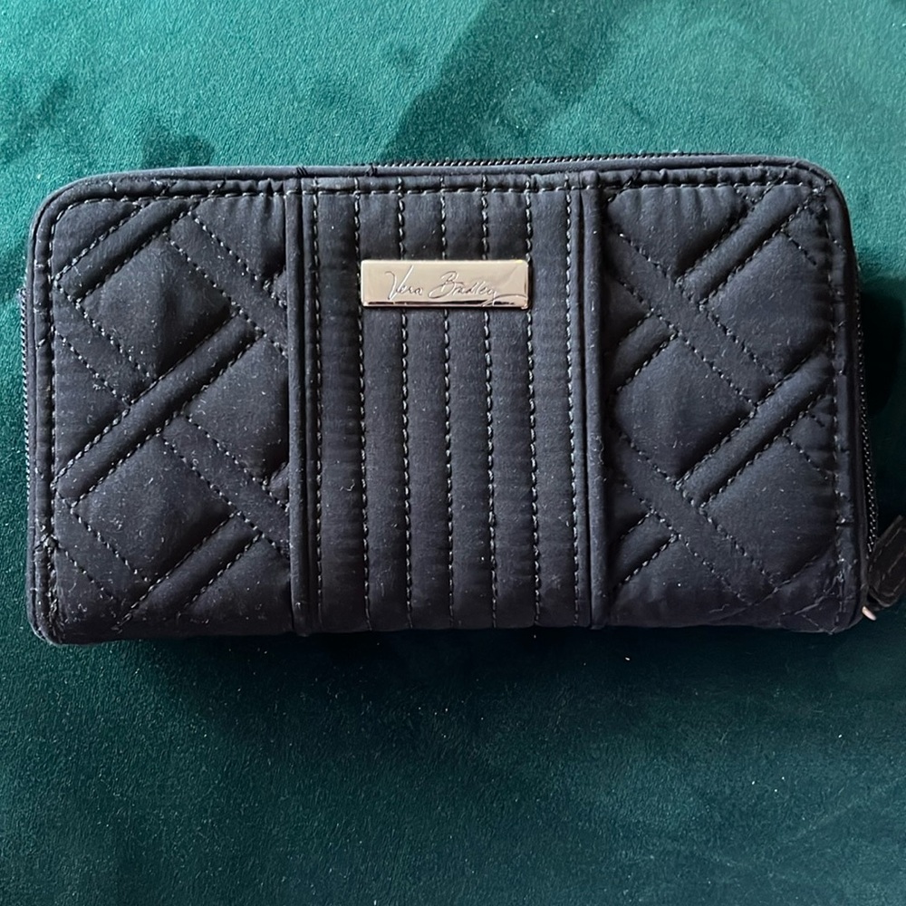 Vera Bradley Black Zip Wallet